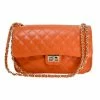 Marlafiji - Bianca Quilted Leather Handbag Orange