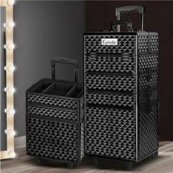 Embellir - 7 In 1 Cosmetic Makeup Trolley Black