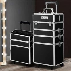 Embellir - 7 In 1 Cosmetic Makeup Trolley Diamond Black