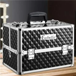 Embellir - Portable Cosmetic Makeup Case Black