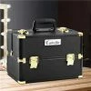 Embellir - Portable Cosmetic Makeup Case Black & Gold