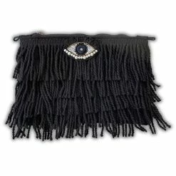 Sorena - Fofi Boho Clutch Black