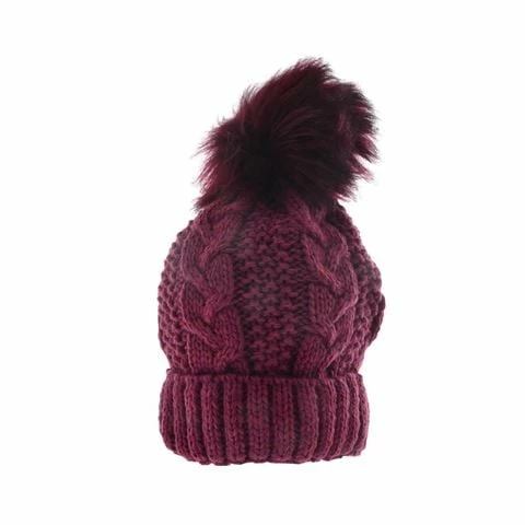 Beanie - Essence Cable Knit Adult Beanie Maroon
