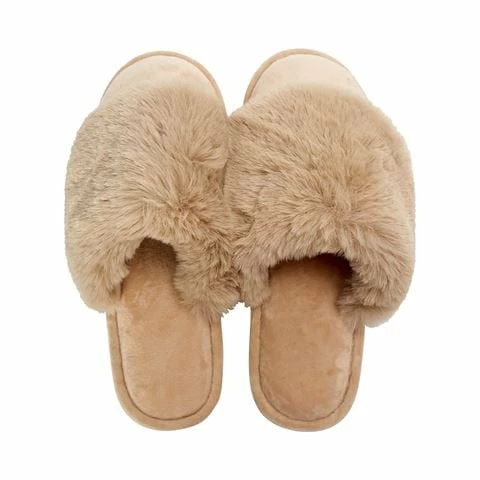A.Trends - Cosy Luxe Slipper Latte Small/Medium