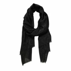 DLUX Scarves DLUX - Bliss Wool Silk Lurex Evening Black 200x70cm