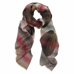 DLUX Scarves DLUX - Connor Digi Print Merino Wrap Black 200x70cm