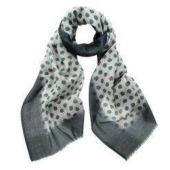 DLUX Scarves DLUX - Darby Dip Spot Scarf Charcoal 190x70cm