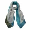 DLUX Scarves DLUX - Frankie Dipped Wool / Silk Scarf Blue 190x70cm