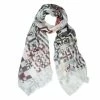 DLUX Scarves DLUX - Freya Multi Pattern Digi Modal Scarf Taupe 70x180cm