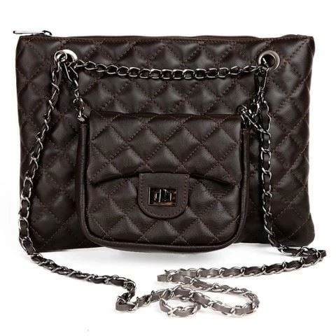 Marlafiji - Tori Brown Quilted Two In One Bag