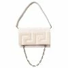Iosifina - Ikarus Clutch With Leather Meander & Double Strap/ Cream
