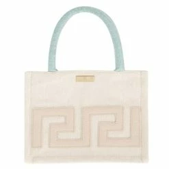Iosifina - Small Tote With Leather Meander Cream