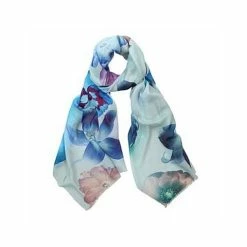DLUX Scarves DLUX - Astrid Digital Print Oblong Scarf Blue