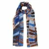 DLUX Scarves DLUX - Jumble Digital Print Oblong Silk Scarf Tan