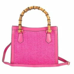 Marlafiji - Kendall Bamboo Handle Bag Pink