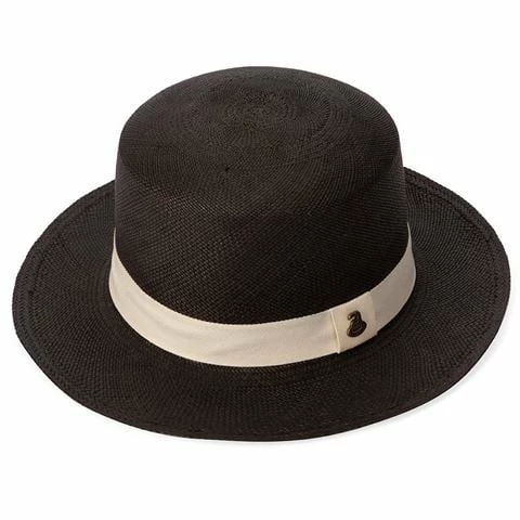 Panama Hats - Boater Medium Black