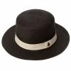 Panama Hats - Boater Large Black