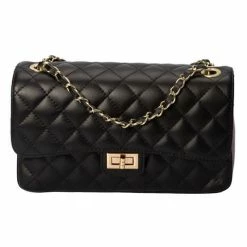 Marlafiji - Bianca Quilted Leather Handbag Black