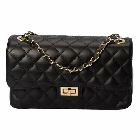 Marlafiji - Bianca Quilted Leather Handbag Black