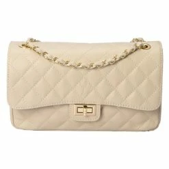Marlafiji - Bianca Quilted Leather Handbag Cream