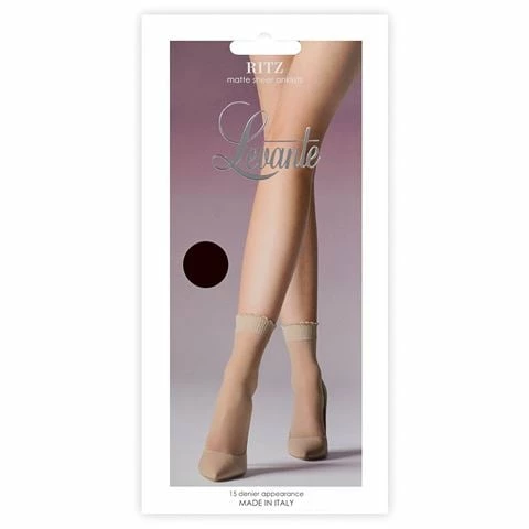 Levante - Ritz Matte Sheer Anklets One Size Nero