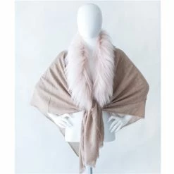 Evelyne Prelonge - Faux Fur Shawl Himalaya Blush