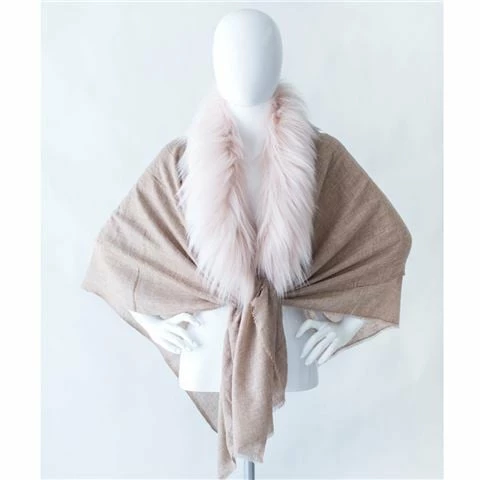 Evelyne Prelonge - Faux Fur Shawl Himalaya Blush