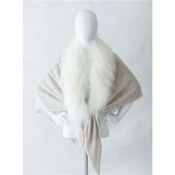Evelyne Prelonge - Faux Fur Shawl Himalaya Ivory