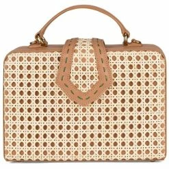 Mehry Mu - Fey Box Leather & Rattan Bag Latte