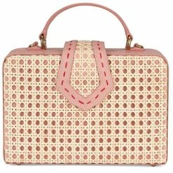 Mehry Mu - Fey Box Leather & Rattan Dusty Pink