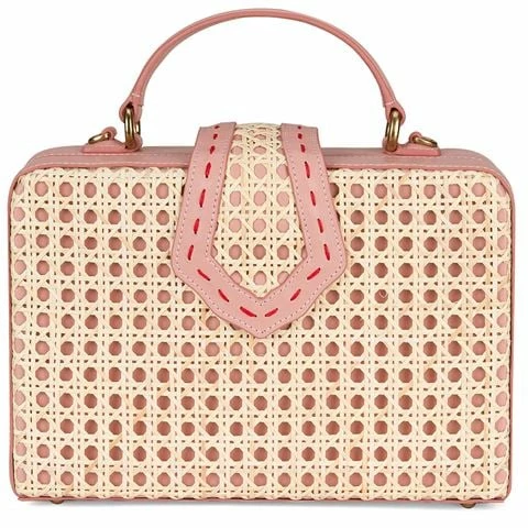 Mehry Mu - Fey Box Leather & Rattan Dusty Pink