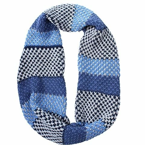 DLUX Scarves DLUX - Issy Cotton Chunky Knit Loop Scarf Navy