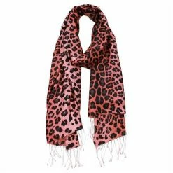 DLUX Scarves DLUX - Felix Animal Silk Print Wrap Rosewood