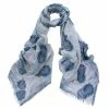 DLUX Scarves DLUX - Paradise Clipped Jacquard Scarf Blue