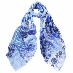 DLUX Scarves DLUX - Crete Digi Print Micro Modal Scarf Blue