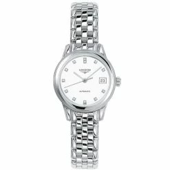 Longines - Flagship Wht Dial Diamonds S/Steel Watch 26mm