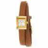 Gucci Watches Gucci - G-Frame Mother Of Pearl Dial Brown Strap Watch