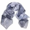 DLUX Scarves DLUX - Denim Ariel Silk Chiffon Hand Print Wrap
