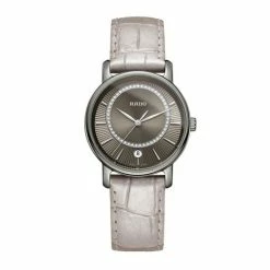 Rado - DiaMaster Diamonds Brown & Metallic Silver Watch 33mm
