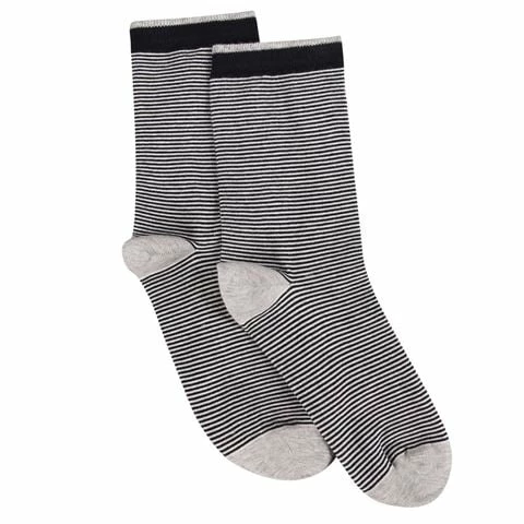 Levante - Lina Fine Stripe Crew Ink Socks