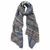 DLUX Scarves DLUX - Dallas Dobby Weave Printed Scarf Navy