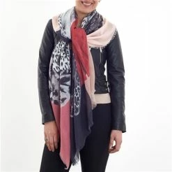 DLUX Scarves DLUX - Francine Cotton Twill Digi Print Wrap Multi
