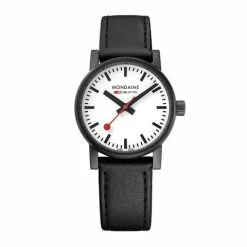 Mondaine - Official Swiss Railway EVO2 Blk Plated Watch 30mm
