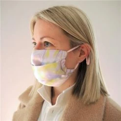 Silk Magnolia - Pure Silk Face Mask Marble